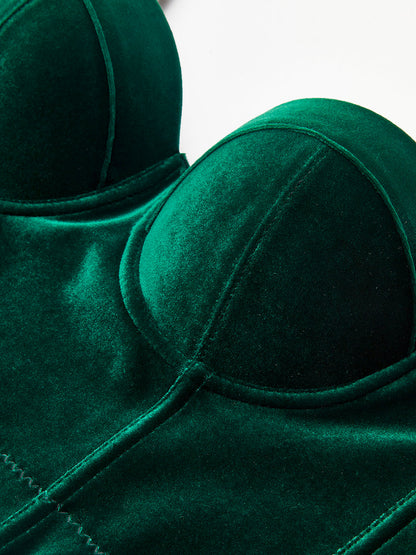 Velvet Crop Corset