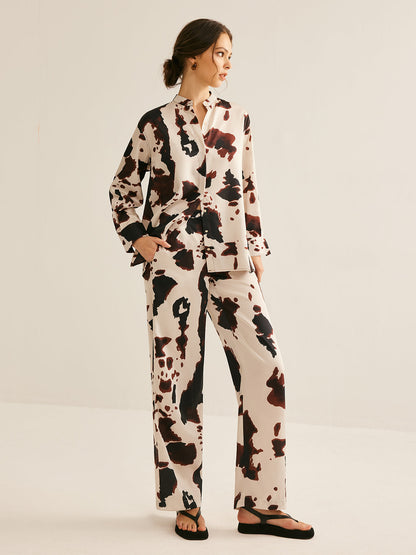 Cow Printed Loose Shirt