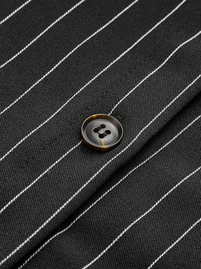 Pinstripe Crop Polo Shirt