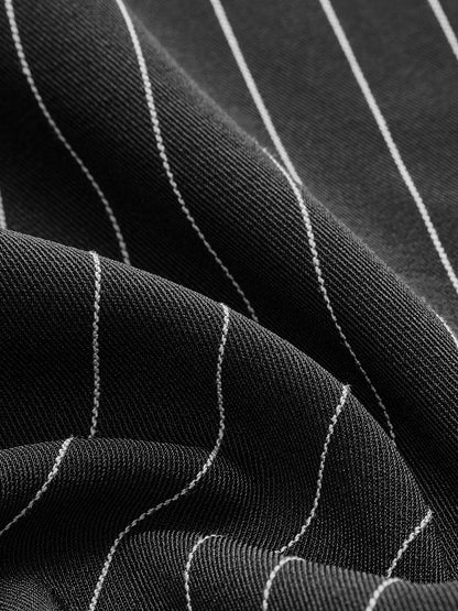 Pinstripe Crop Polo Shirt