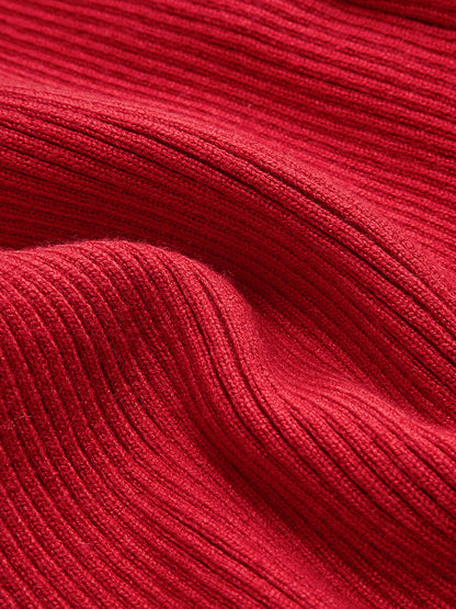 Ribbed Tie Neck Sweater Vest