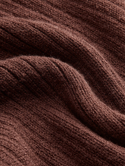 Semi-Sheer Piping Ruffle Drawstring Knit Dress