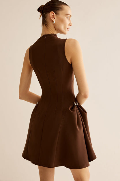 Samantha Asymmetrical Flared Mini Dress