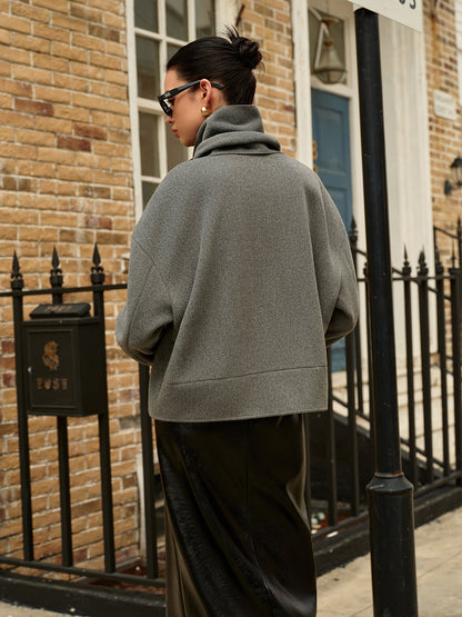 Breasted Wool Coat With Matching Tassel Scarf