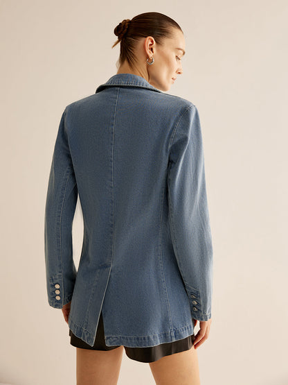 Minimalist Washed Denim Jacket