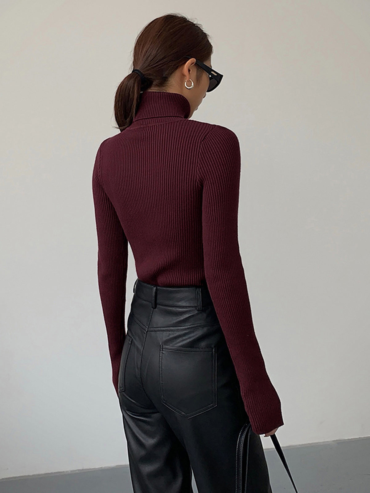 | Women’s Slim Turtleneck Stretch Top