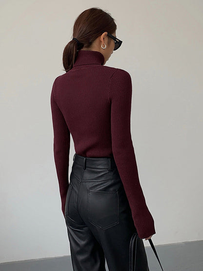 | Women’s Slim Turtleneck Stretch Top