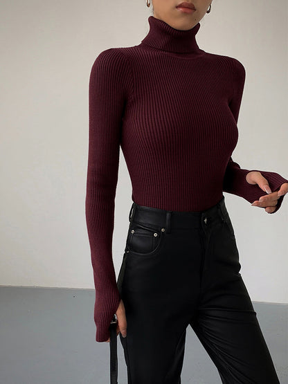 | Women’s Slim Turtleneck Stretch Top