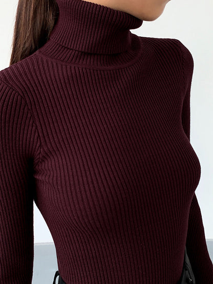| Women’s Ribbed Turtleneck Sweater
