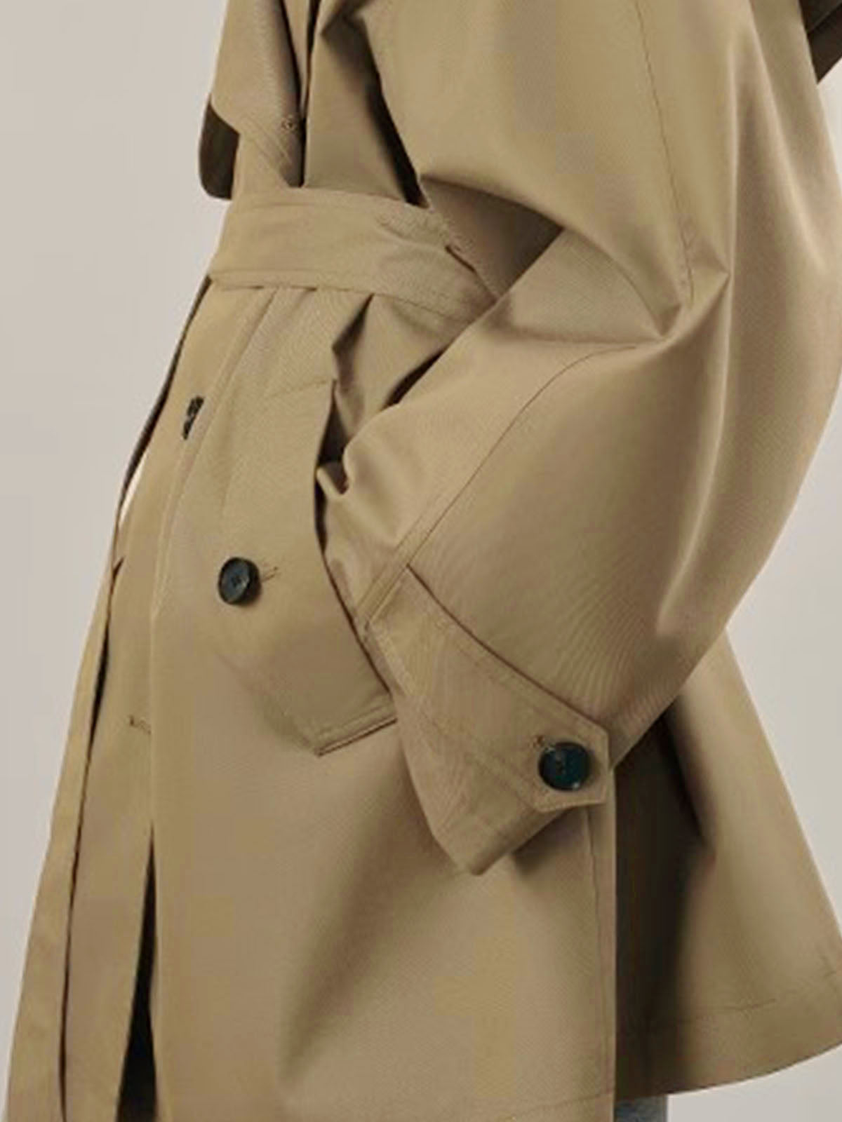 Lapel Oversized Belted Trench Coat