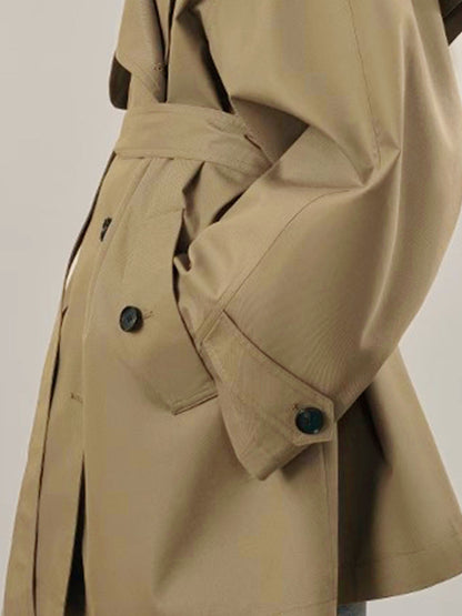 Lapel Oversized Belted Trench Coat