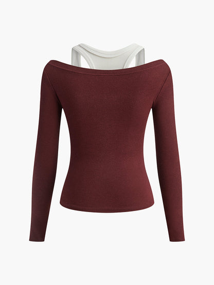 2 in 1 Long Sleeve Jersey Top