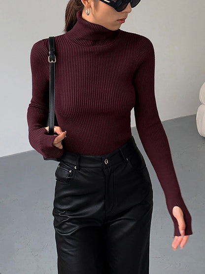 | Women’s Slim Turtleneck Stretch Top