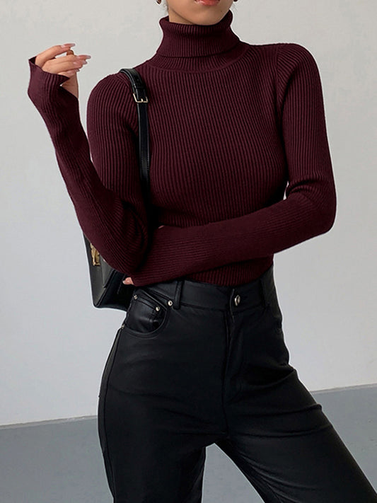 | Women’s Ribbed Turtleneck Sweater