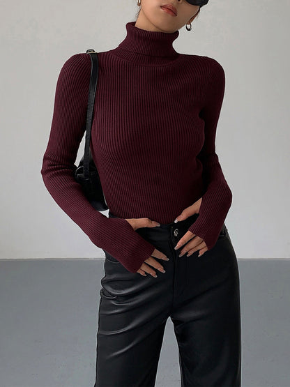 | Women’s Ribbed Turtleneck Sweater