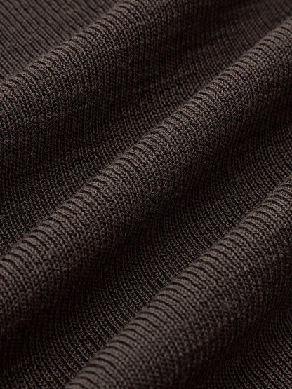 Side Pleated Slim Knit Top