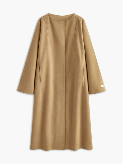 Minimalist Style Wool Long Coat