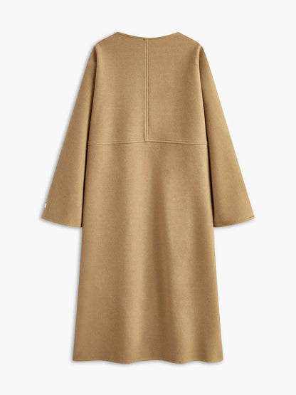 Minimalist Style Wool Long Coat