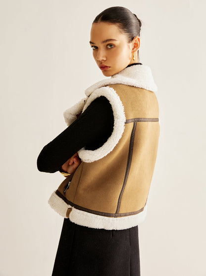 Asymmetrical Zipper Fleece Vest