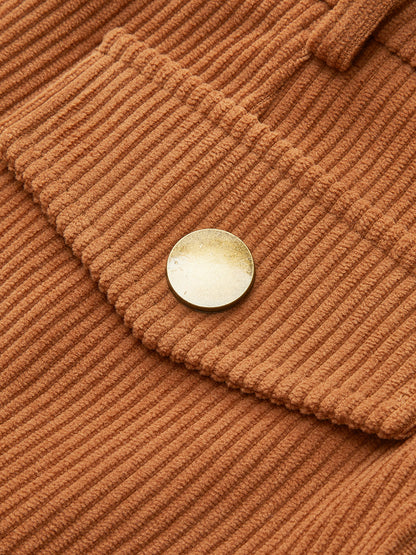 Corduroy Pleated Mini Skirt