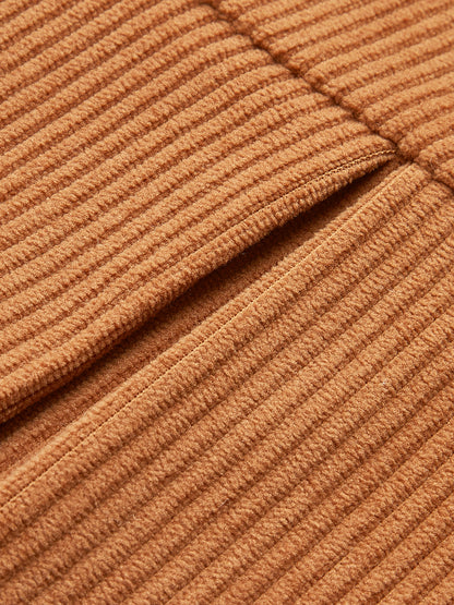 Corduroy Pleated Mini Skirt