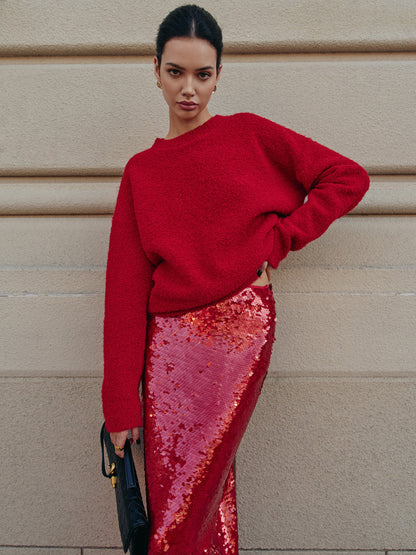Elegant Wool-Blend Cozy Sweater