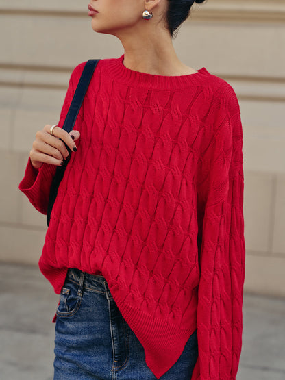 Side Split Twist Sweater