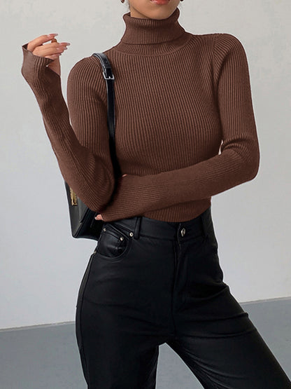 | Women’s Ribbed Turtleneck Sweater