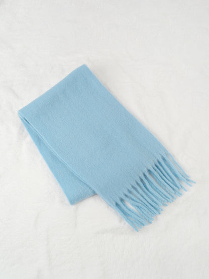 Wool-Blend Minimalist Tassel Scarf