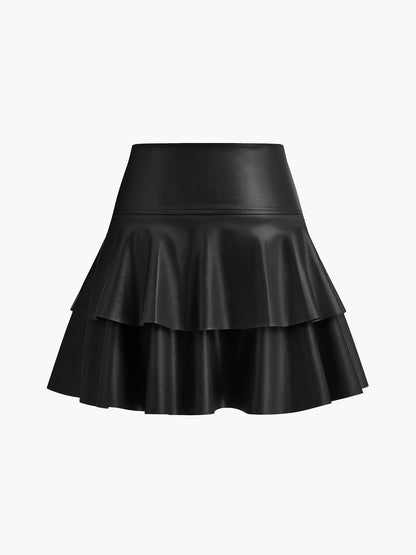 High-Waist Ruffle Skirt