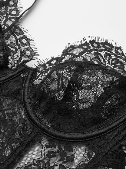 Sheer Lace Crop Corset