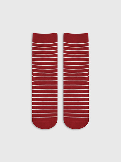 Contrast Striped Stacking Socks