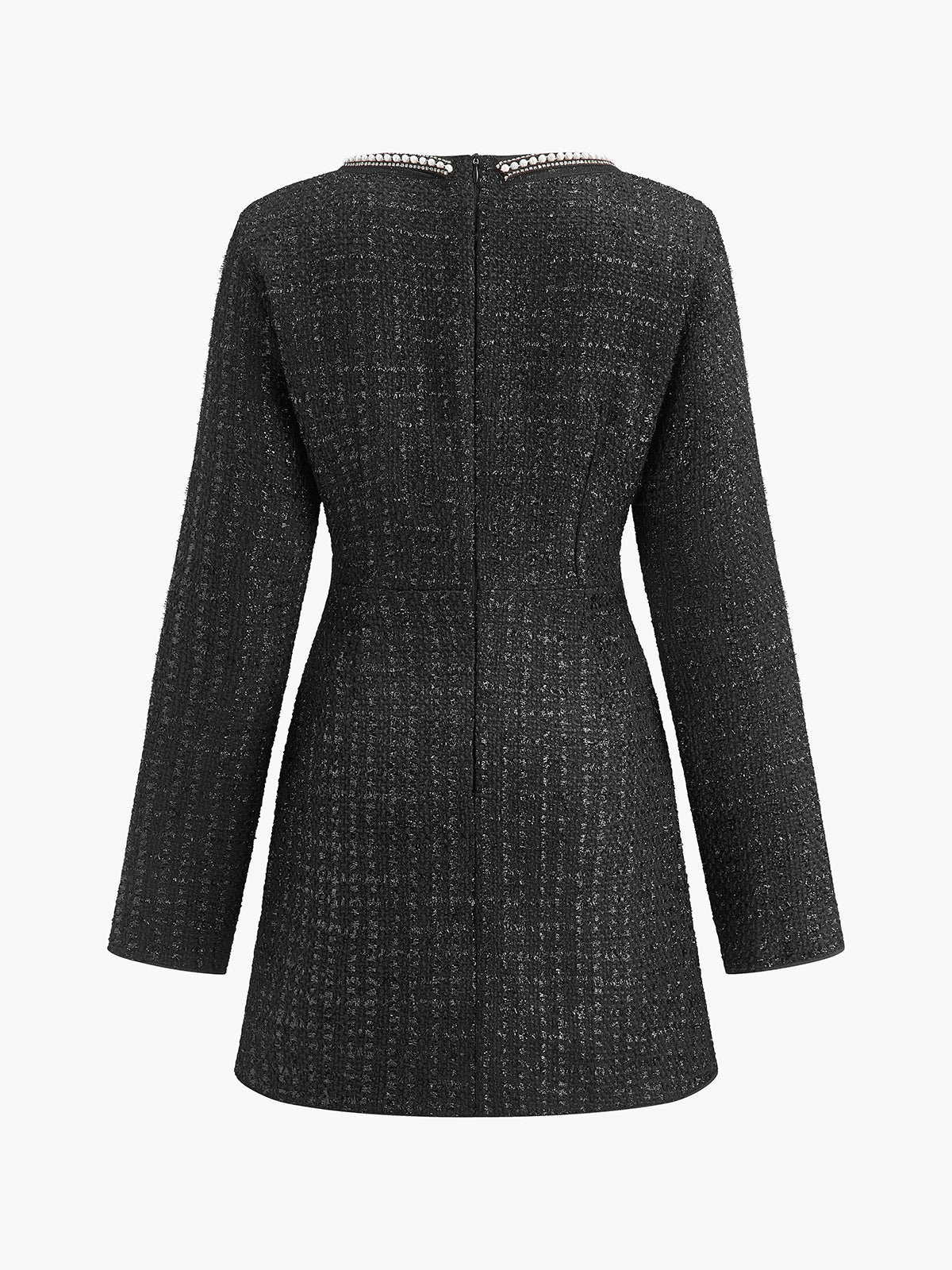 Square Neck Beaded Short Dress