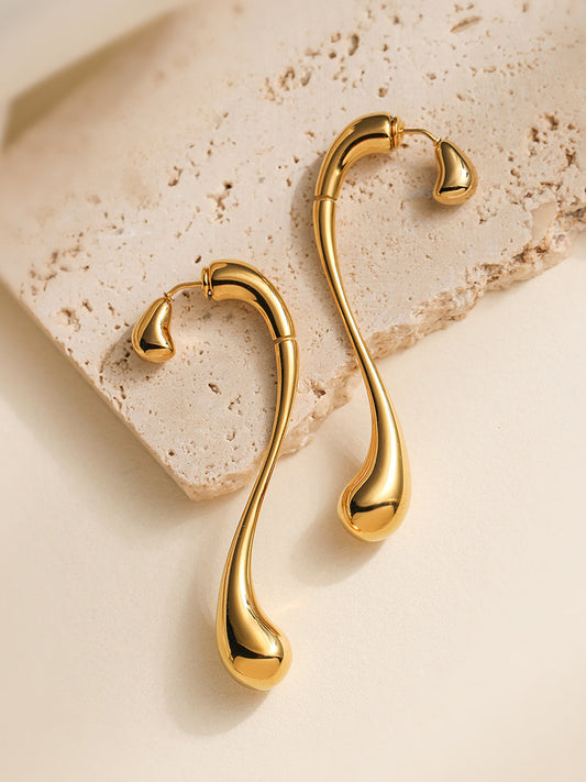 Asymmetrical Water Drop Earrings