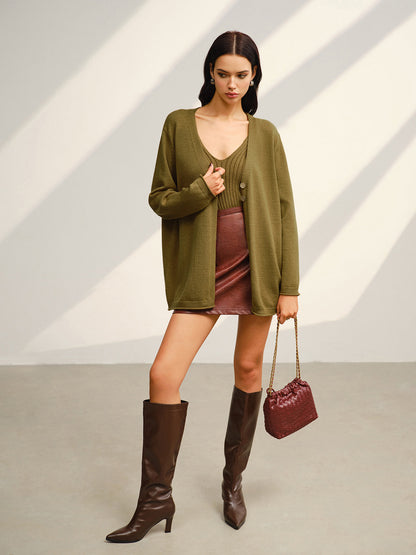 V-Neck Ribbed Sweater Co-ords