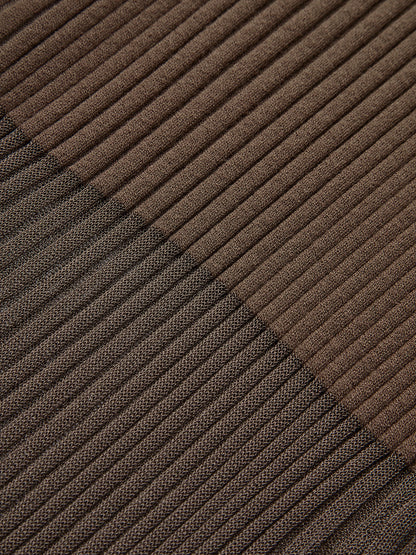 Sheer Panel Slim Sweater