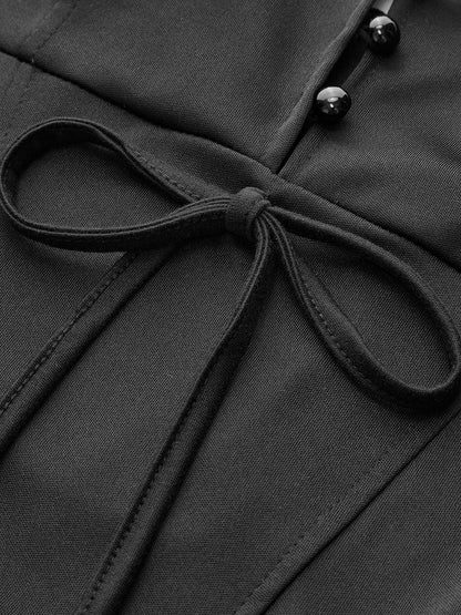 Elegant Lace Lettuce Trim Dress