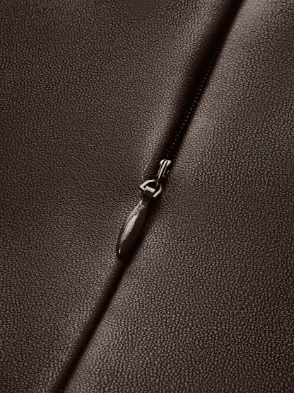 Faux Leather Skinny Strappy Dress