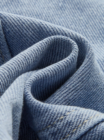 Sleeveless Button-Up Denim Vest