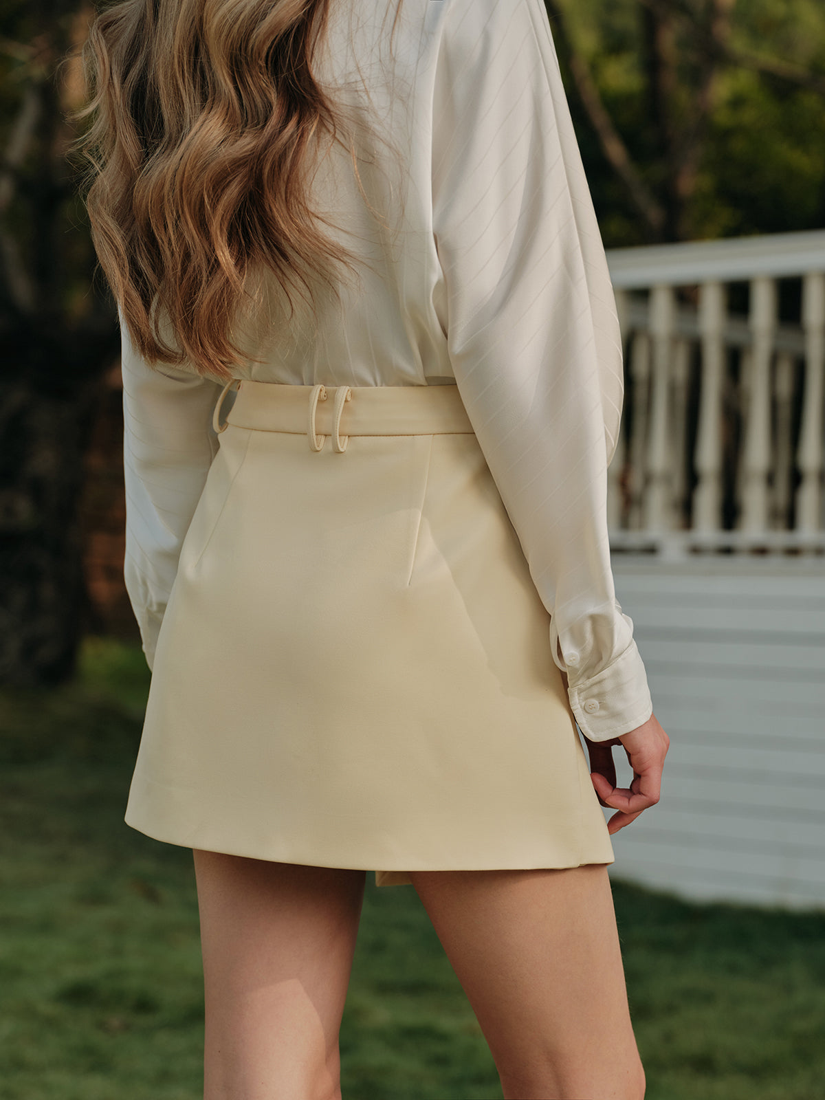 Asymmetrical Wrap High Waist Skirt