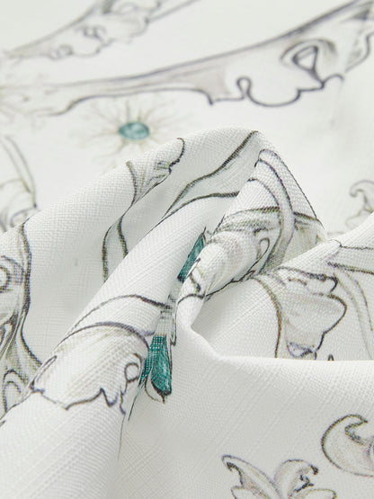 Floral Print Wrap Skirt