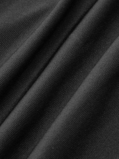 Asymmetrical Collar Pleated T-Shirt