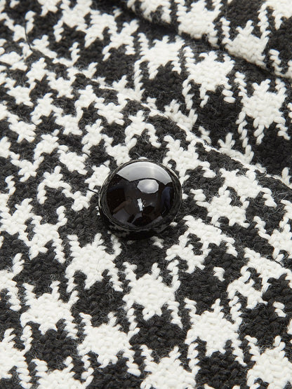 Wool-Blend Checked Mini Skirt