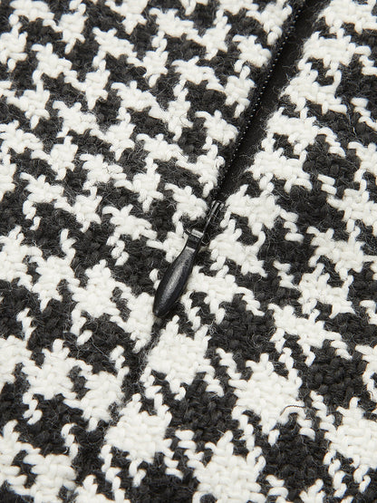 Wool-Blend Checked Mini Skirt