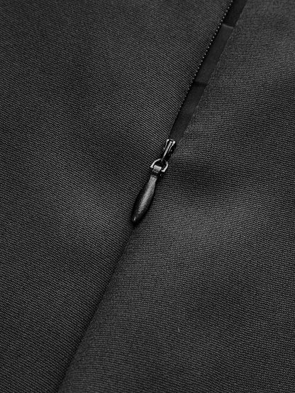 Metal-Detail Split Midi Skirt