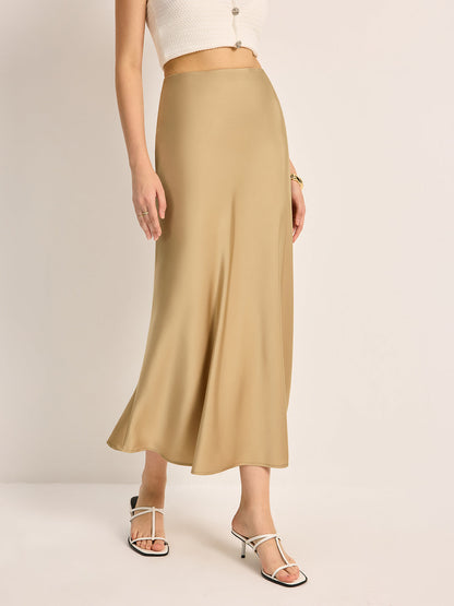 Satin High-Waist Skirt