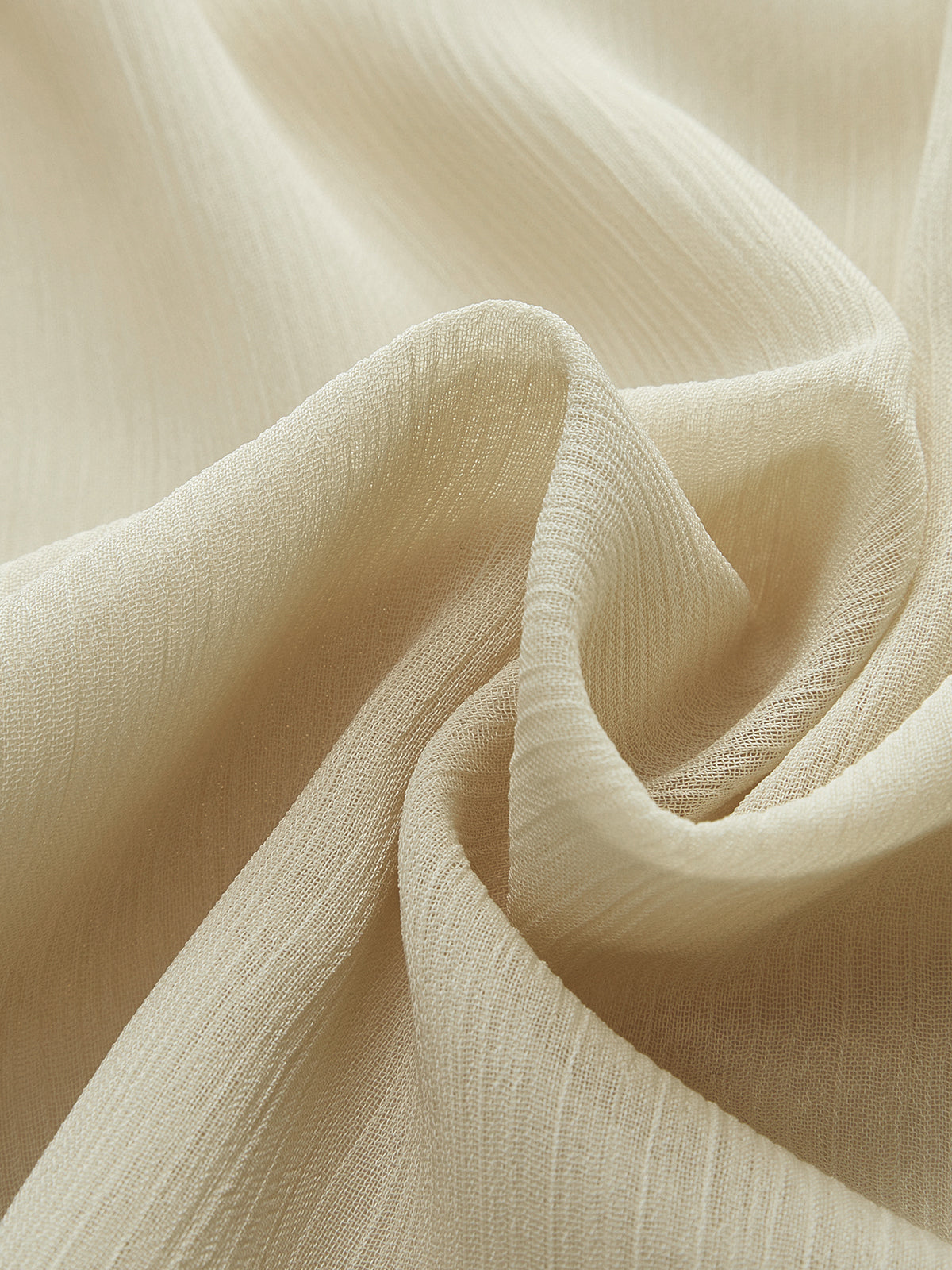 Semi-Sheer Metal Detail Chiffon Ruffled Blouse