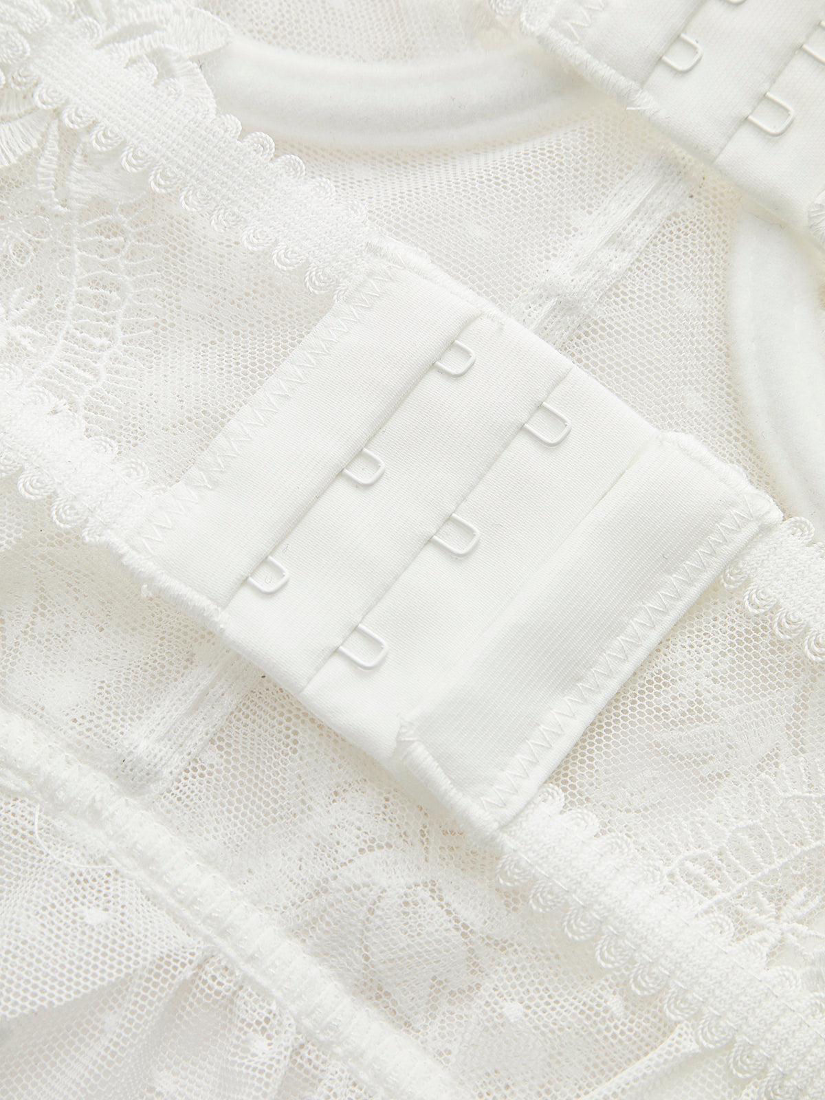 Floral Sheer Lace Mesh Corset Crop Top