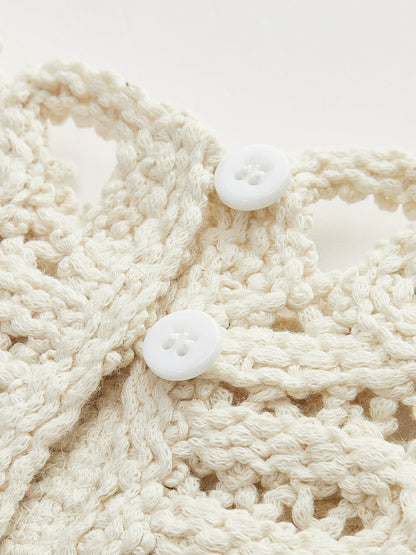 Floral Crochet Hollow Out Sweater Vest