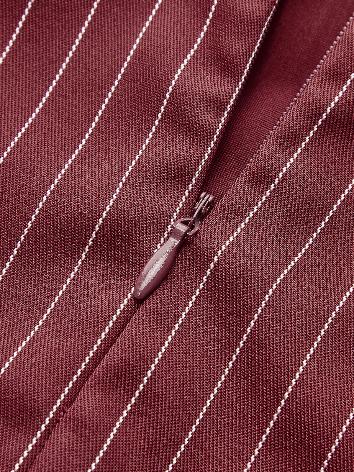 Belt-Decor Pinstripe Skirt